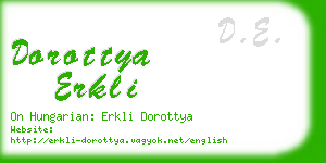 dorottya erkli business card